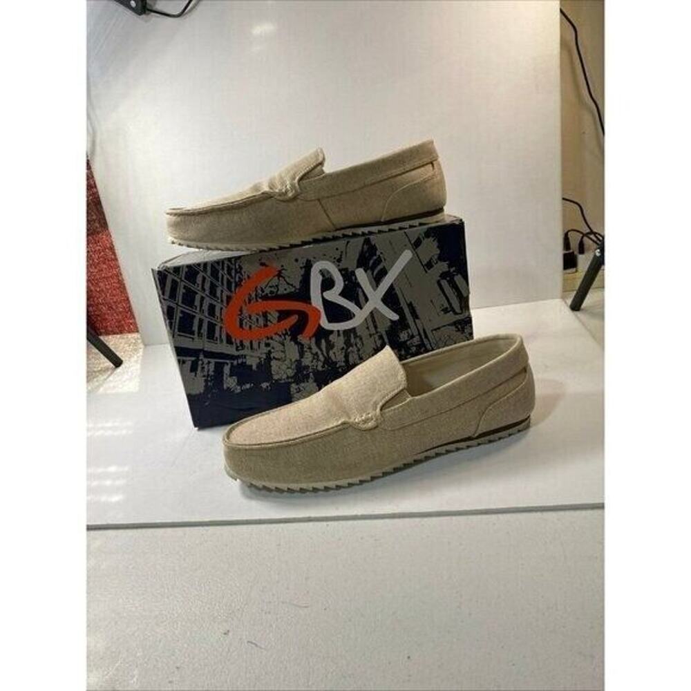 GBX Men's Closed Toe Boat Shoes, Slip on Casual Sneakers Size 13.M Khaki